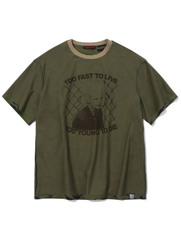 WEST MILITARY REVERSIBLE T SHIRT KHAKI - KEEMHII - BALAAN 1