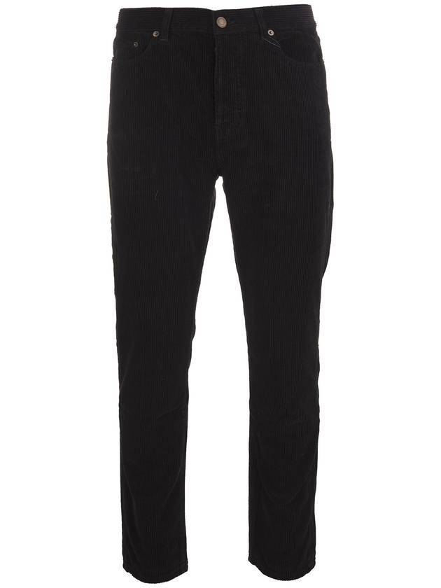 Men's Corduroy Cotton Jeans Black - SAINT LAURENT - BALAAN 1