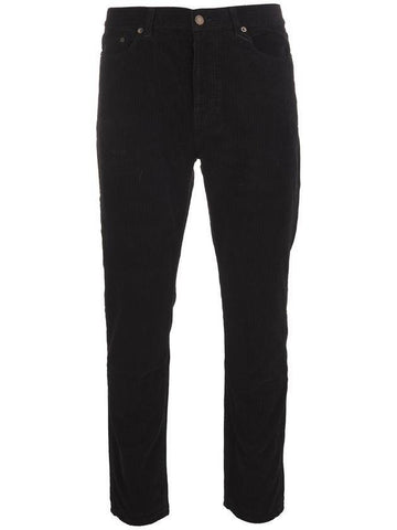 Men's Corduroy Jeans Black - SAINT LAURENT - BALAAN.
