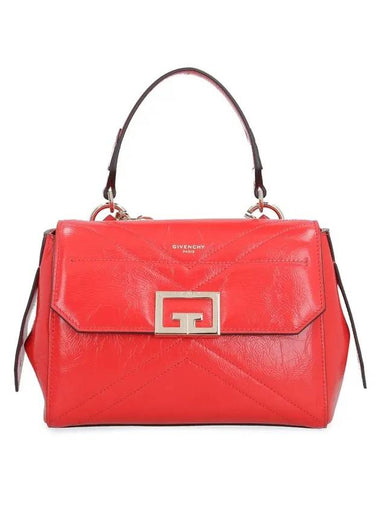 ID Logo Chain Small Leather Tote Bag Red - GIVENCHY - BALAAN 1