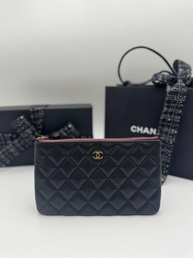 Classic small clutch caviar black gold AP4101 - CHANEL - BALAAN 1