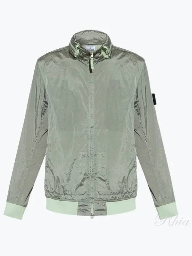 Men's Logo Patch Nylon Metal Zip-up Jacket Light Green - STONE ISLAND - BALAAN 2