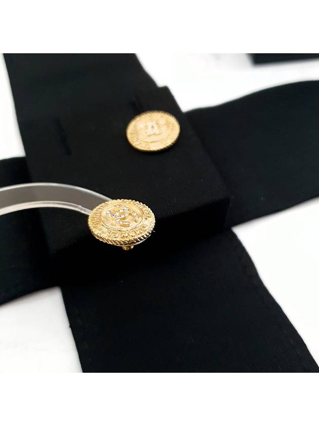 Crystal CC logo crest button gold earrings - CHANEL - BALAAN 5