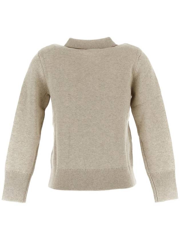 Nola Long Sleeve Polo Knit Top Ivory - ISABEL MARANT - BALAAN 3