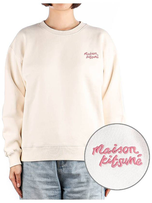 Women's Handwriting Sweatshirt MW00314KM0307 FRESH COTTON - MAISON KITSUNE - BALAAN 1