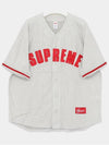 Ultrasuede Mesh Baseball Jersey Men s T Shirt SS24KN22 GRAY - SUPREME - BALAAN 1