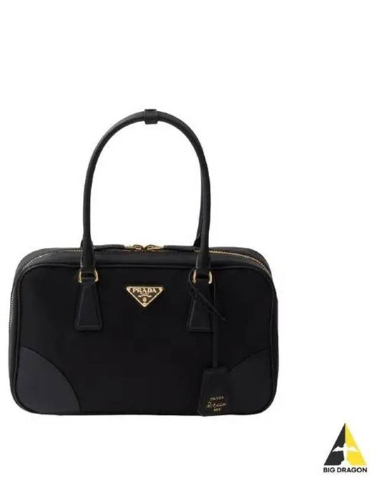 Re-Edition 1978 Re-Nylon Saffiano Leather Medium Tote Bag Black - PRADA - BALAAN 2