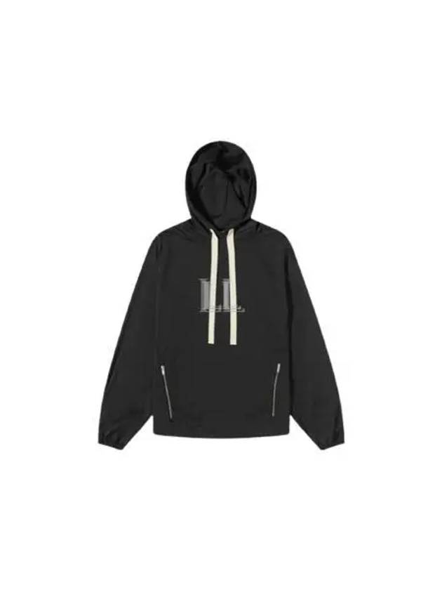 Two Side Zip Pockets Technical Cotton Hoodie Black - JIL SANDER - BALAAN 2