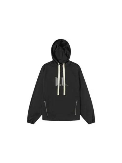 Two Side Zip Pockets Technical Cotton Hoodie Black - JIL SANDER - BALAAN 2