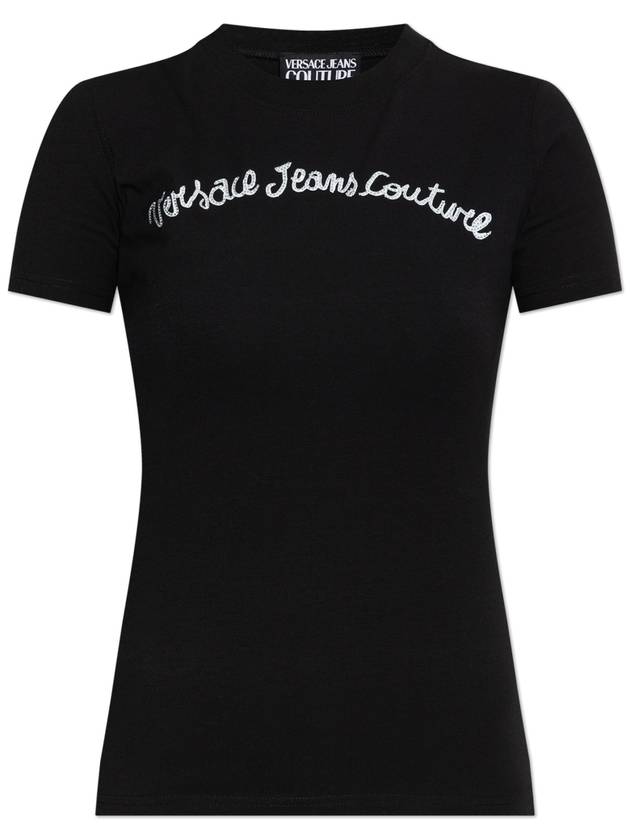 Versace Jeans Couture T-shirt With Logo, Women's, Black - VERSACE - BALAAN 1