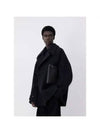 Belted Short Duffel Coat Black - LEMAIRE - BALAAN 4