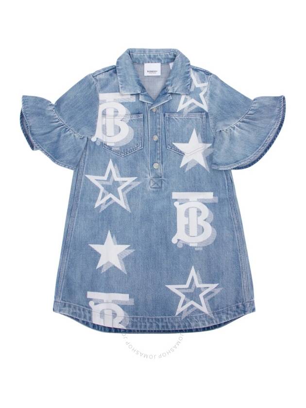 Kids Denim Dress Pale Blue - BURBERRY - BALAAN 2