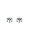 Enameled Metal Earrings Grey - MIU MIU - BALAAN 1