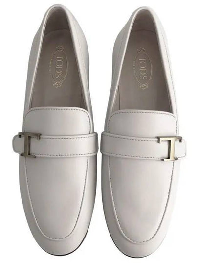 Women's T Logo Moccasin Loafers White - TOD'S - BALAAN 2