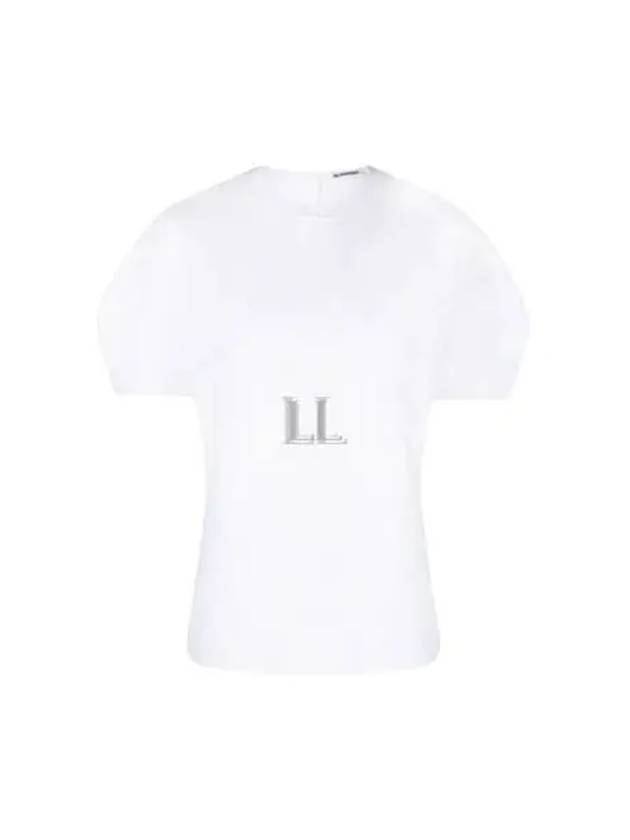 Poplin Cotton Short Sleeve T-Shirt White - JIL SANDER - BALAAN 2