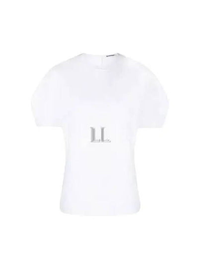 Poplin Cotton Short Sleeve T-Shirt White - JIL SANDER - BALAAN 2