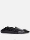 Men's Cozy BB Crocodile Loafers Black - BALENCIAGA - BALAAN.