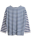 Striped Long Sleeve T-Shirt Navy - CHLOE - BALAAN 3