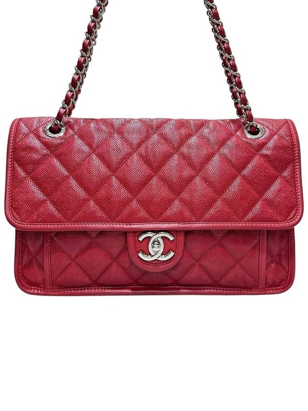 A67528 Red Caviar Skin French Riviera Chain Shoulder Bag - CHANEL - BALAAN 2