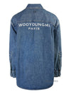 Men s Denim Back Logo Shirt M243SH17 983L - WOOYOUNGMI - BALAAN 4