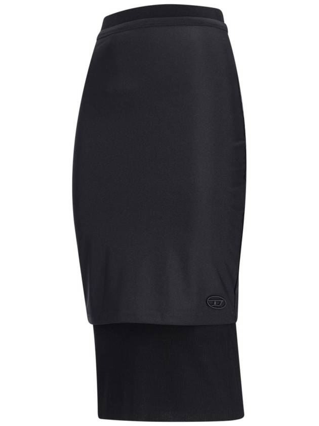 Stretch midi pencil skirt black - DIESEL - BALAAN 3