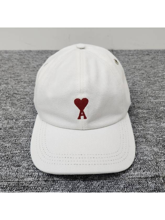 Heart Logo Ball Cap White - AMI - BALAAN 3