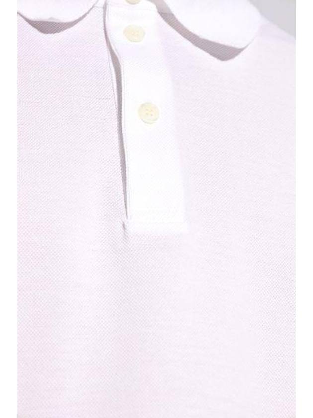 Embroidered Logo Cotton Polo Shirt White - GIVENCHY - BALAAN 5