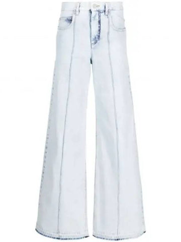 Noldy Denim Wide Jeans Light Blue - ISABEL MARANT - BALAAN 1