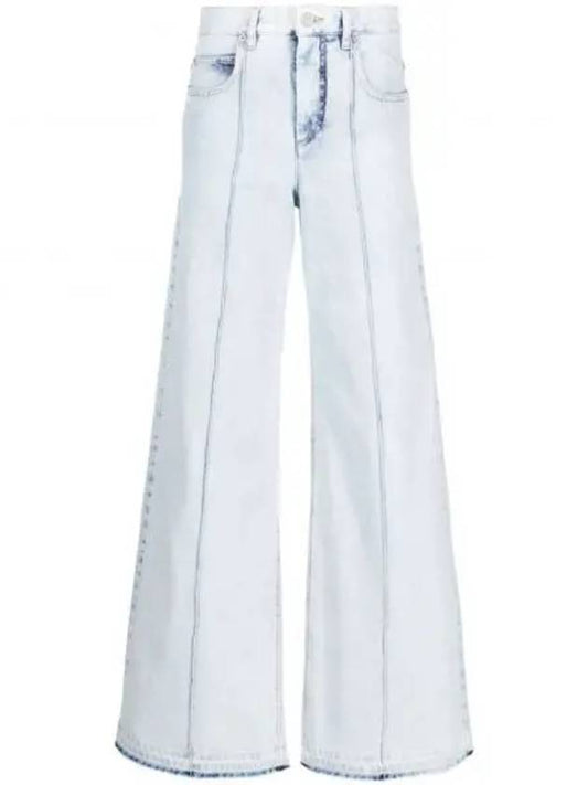 Noldy Denim Wide Jeans Light Blue - ISABEL MARANT - BALAAN 1