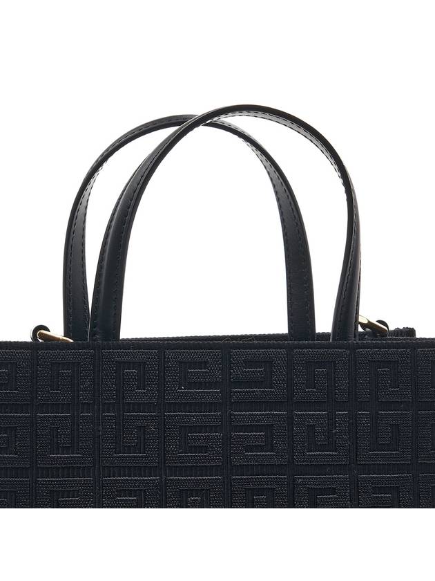 Mini G-Tote Shopping Bag In 4G Embroidery Black - GIVENCHY - BALAAN 8