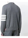 4 Bar Armband Milano Stitch Knit Top Mid Grey - THOM BROWNE - BALAAN 4