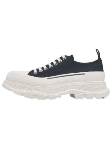 Tread Slick Lace Up Sneakers Black White - ALEXANDER MCQUEEN - BALAAN 1