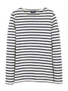 Minquiers Modern Stripe Long Sleeve T-Shirt Ecru Marine - SAINT JAMES - BALAAN 2