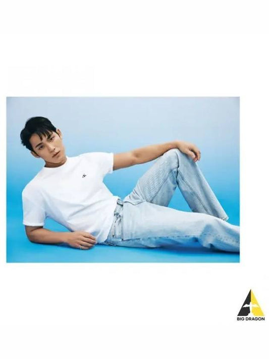 JEANS Mingyu wearing men s signature 90s straight fit sky blue denim 40EM718 EF8 - CALVIN KLEIN - BALAAN 1