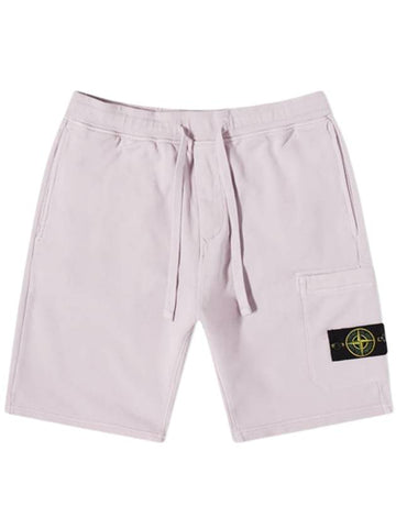 Wappen Patch  Fleece Bermuda Shorts Lavender - STONE ISLAND - BALAAN 1