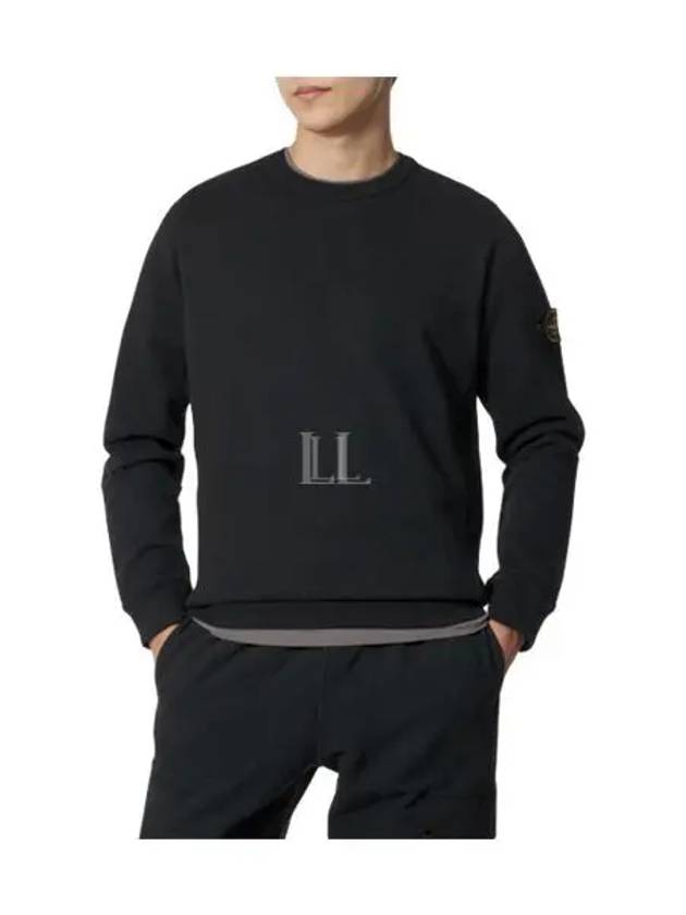 Compass Patch Cotton Sweatshirt Black - STONE ISLAND - BALAAN 2