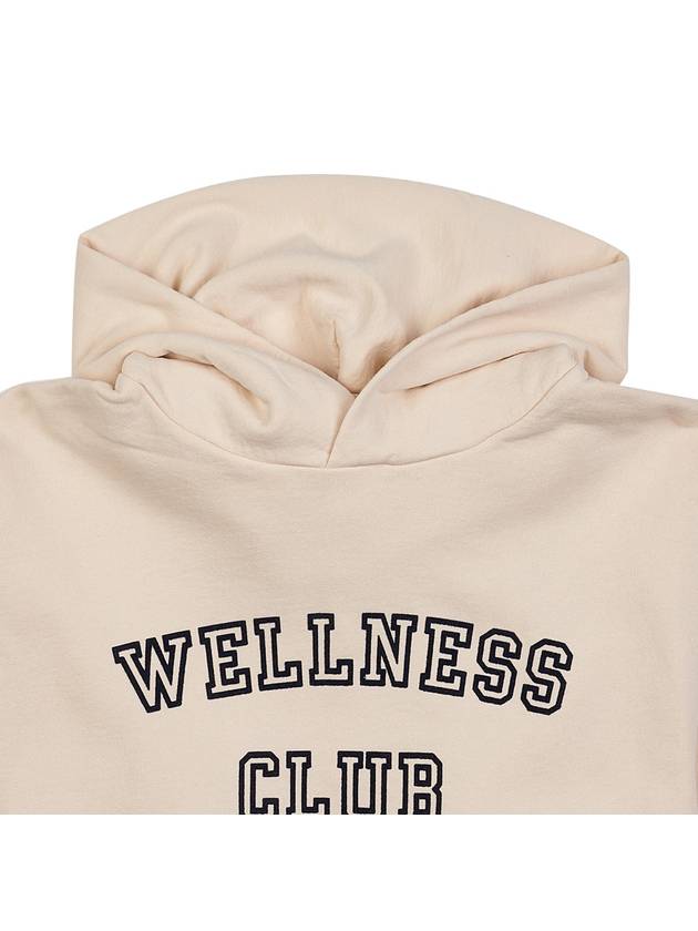 Wellness Club Hooded Sweatshirt WELLNESS CLUB FLOCKED HOODIE CREAM NAVY - SPORTY & RICH - BALAAN 3