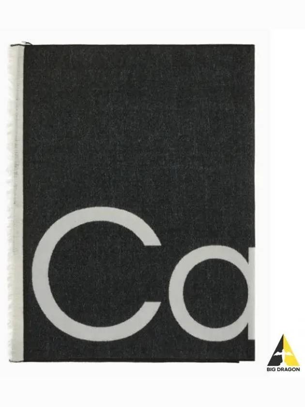 JEANS Women s Black CKJ Institutional Logo Scarf DX0221 001 - CALVIN KLEIN - BALAAN 1