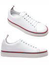 Women's Tennis Striped Low Top Sneakers White - THOM BROWNE - BALAAN 3