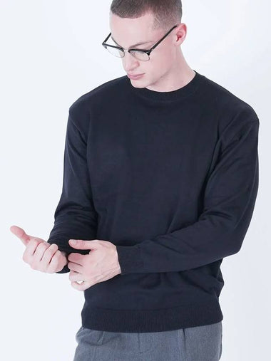 Heavy Basic Round Knit Top Black - CHANCE'S NOI - BALAAN 1