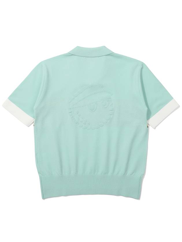 Color block half sleeve knit top MINT WOMAN - MALBON GOLF - BALAAN 2