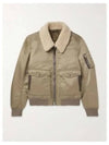 Men's Jumper Jacket OBB002 FMP006S24 FG501 Nylon Twill Shearling Collar Flight Bomber - TOM FORD - BALAAN 2