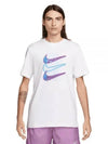 Men's Sportswear Swoosh 12MO Short Sleeve T-Shirt White - NIKE - BALAAN 2