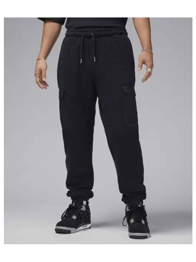 Jordan Flight High Pile Fleece Pants M Black FV7450 010 - NIKE - BALAAN 1