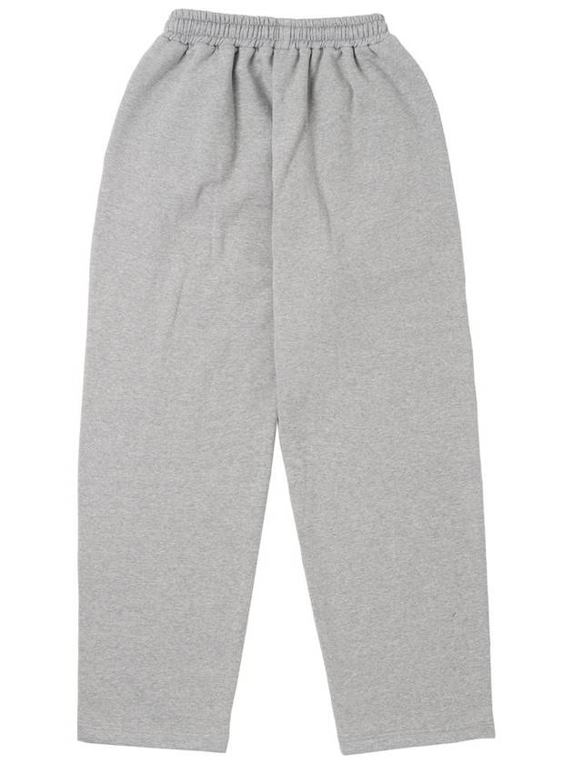 Men's Embroidered Drawstring Wide Pants Grey - STOCKHOLM SYNDROME - BALAAN 3