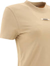 Le Gros Grain Short Sleeve T-Shirt Beige - JACQUEMUS - BALAAN 5