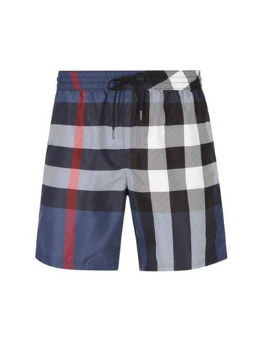 Check Swim Shorts Blue - BURBERRY - BALAAN 1