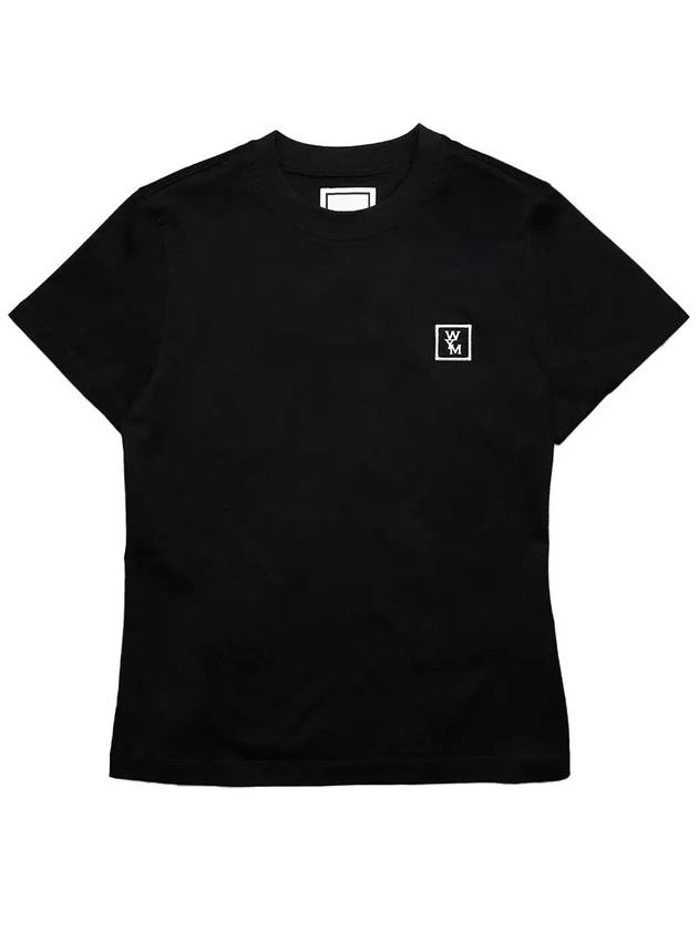 Back Logo Round Neck Cotton Short Sleeve T-Shirt Black - WOOYOUNGMI - BALAAN 3