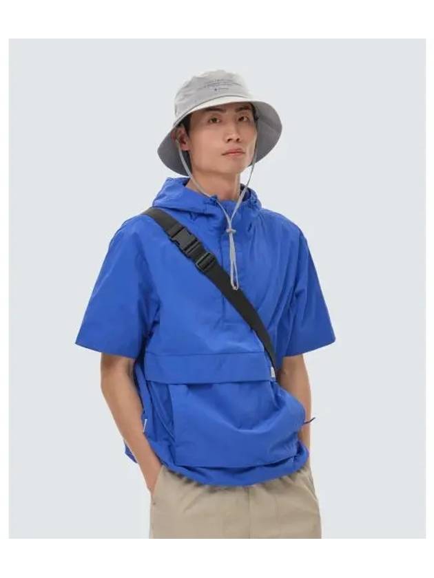 Taslan Woven Vivid Short Sleeve Anorak Royal Blue S24MMLAN56 - SNOW PEAK - BALAAN 1