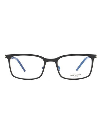 Eyewear Square Metal Glasses Frame Black - SAINT LAURENT - BALAAN.